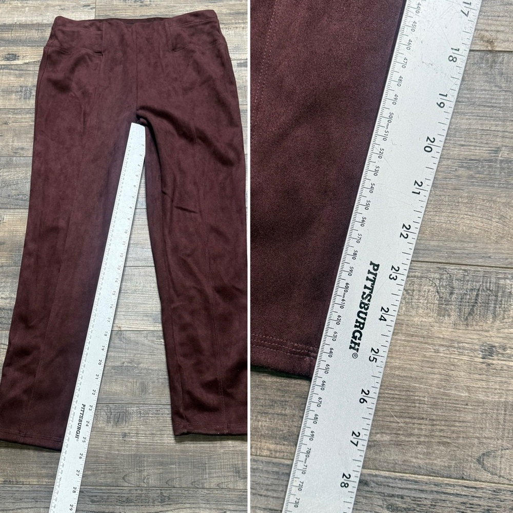 John Mark Burgundy Suede Pull On Pant Women's Size Medium - Picture 7 of 9